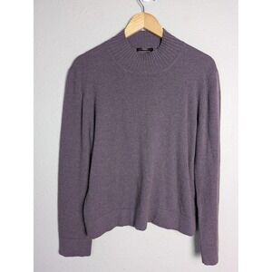 Luciano Barbera Sweater Mens M Purple 100% Cashmere Mock Neck Pullover